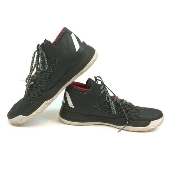 Adidas Rise Up Mens Basketball Shoes Sz 13 Dark Gray Black...